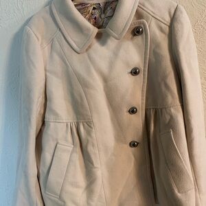 Women's Cream Button-Up Jacket